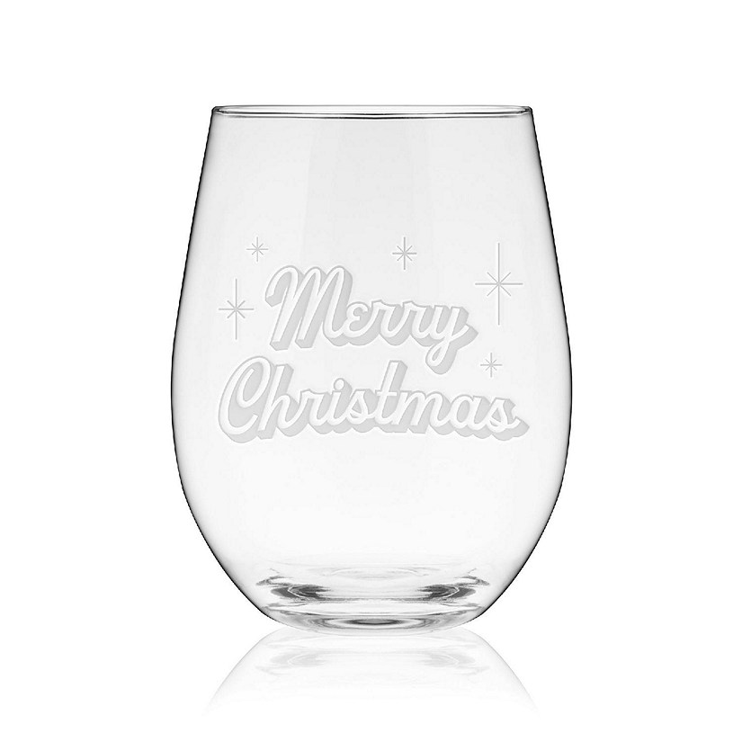 True Stemless Wine Glass Merry Christmas - 1 pack Image