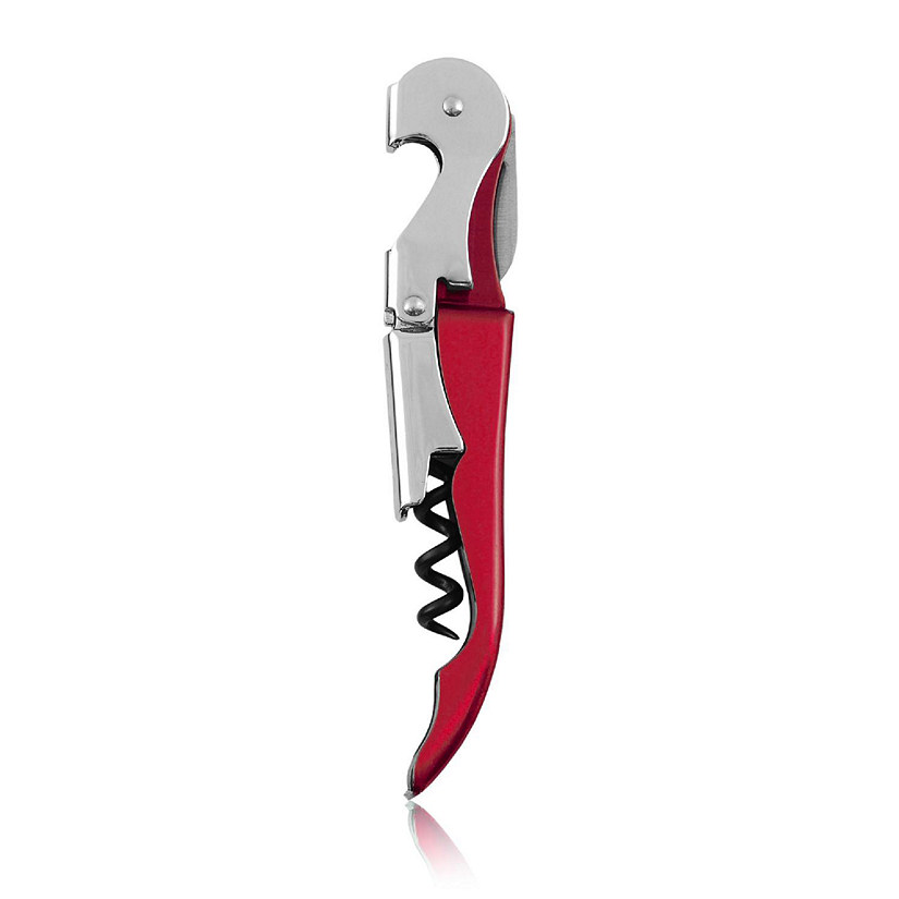 Truetap&#8482;: Double-Hinged Waiter's Corkscrew in Metallic Red Image