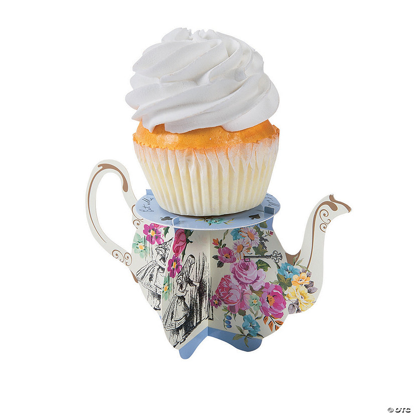 Truly Alice Teapot Cupcake Stands - 6 Pc. Image