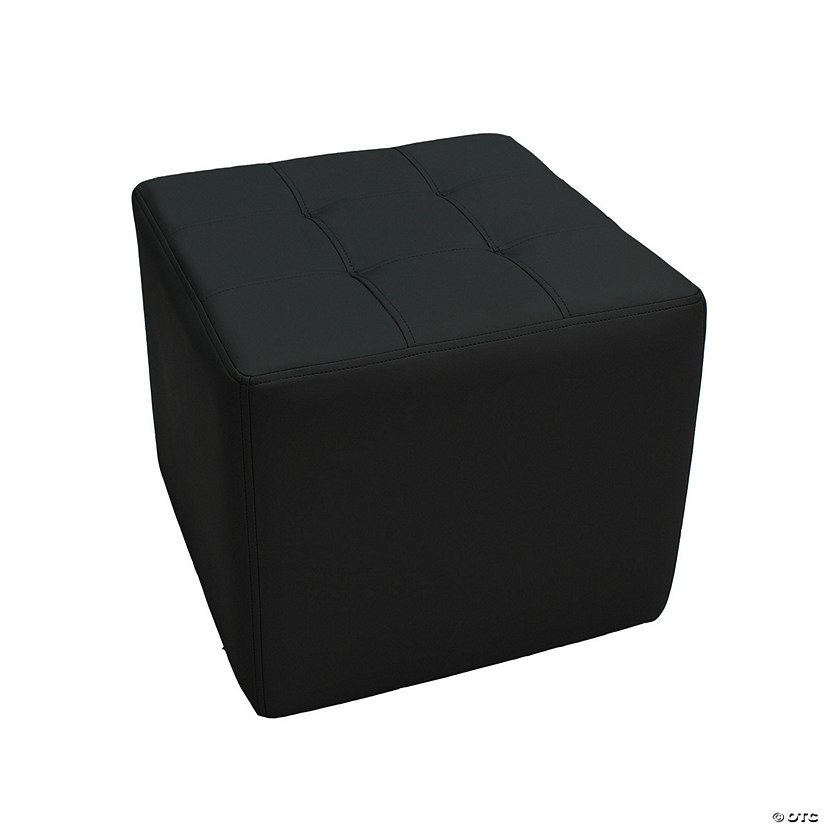 Tufted Square Ottoman 16" Height - Black Image