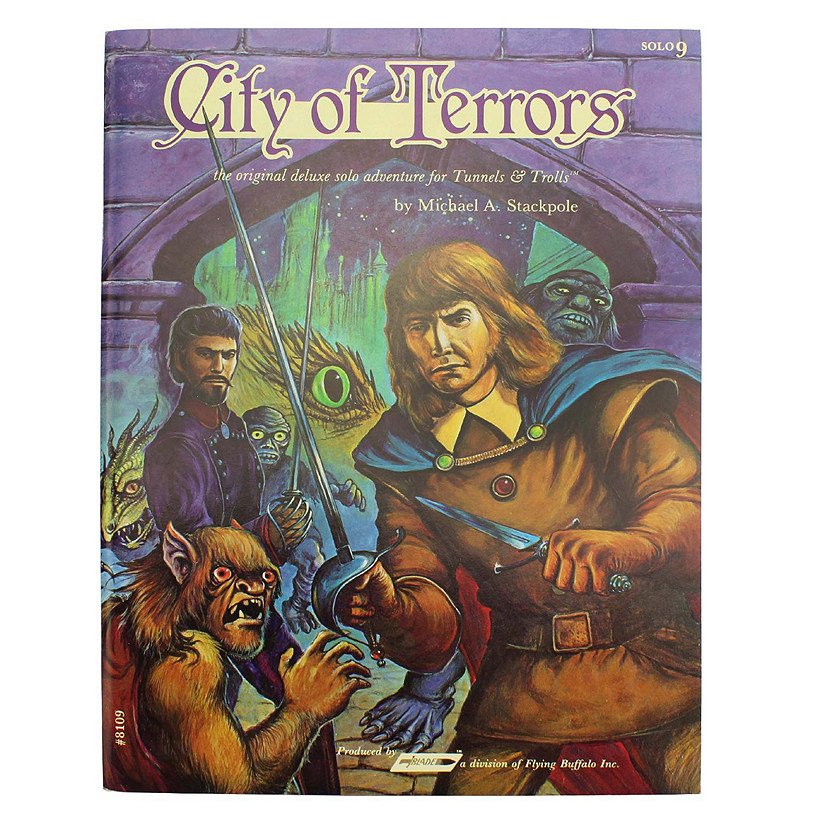Tunnels & Trolls Solo Adventure 9: City of Terrors (Original), Fantasy Role Playing Game Module Image