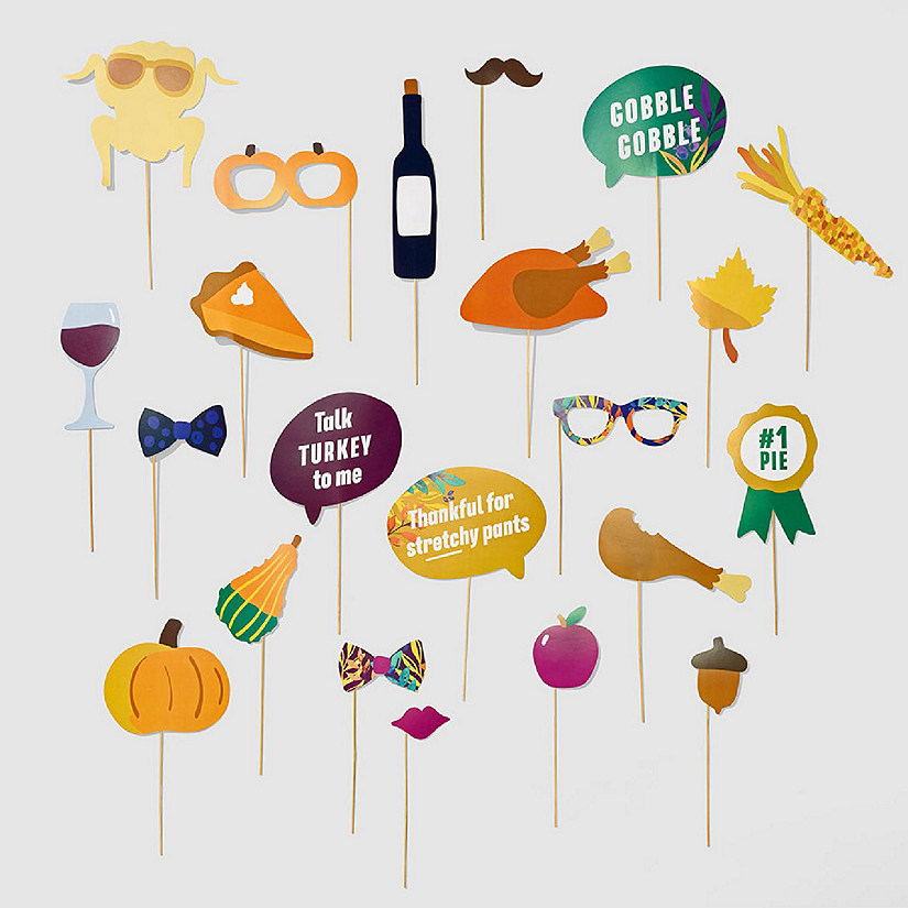 Turkey Day Photo Props - 25 Pieces Image