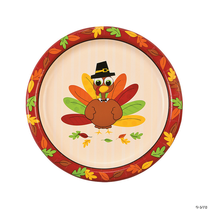Turkey Fun Paper Dinner Plates - Discontinued