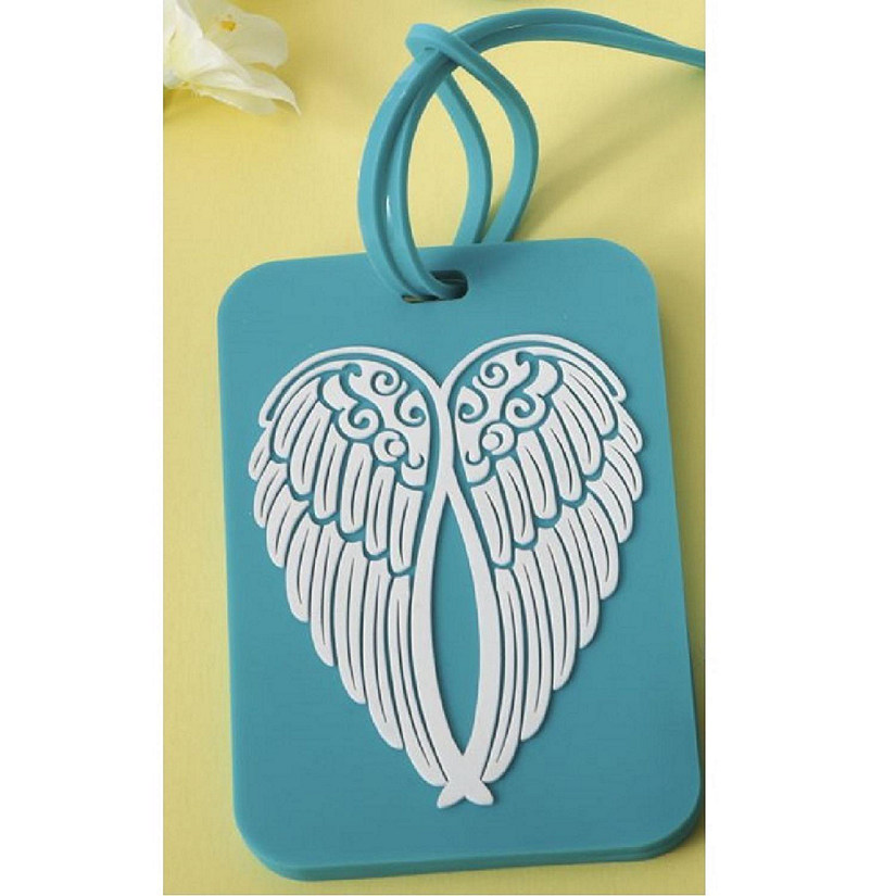 Turquoise Angel Wing Design Luggage Tag New ONE Tag Image