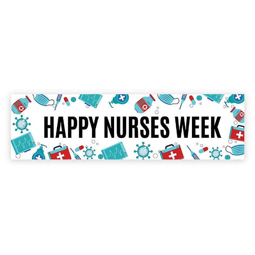 Turquoise Nurses Week Banner - 13 x 48 Inch Image