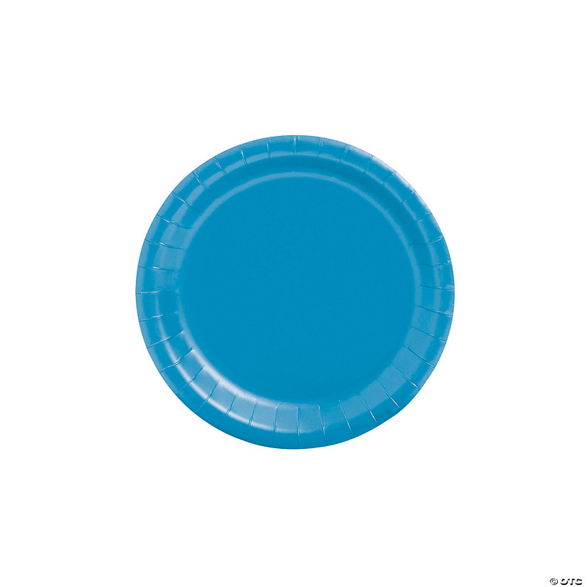 Turquoise Paper Dessert Plates - 24 Ct. Image