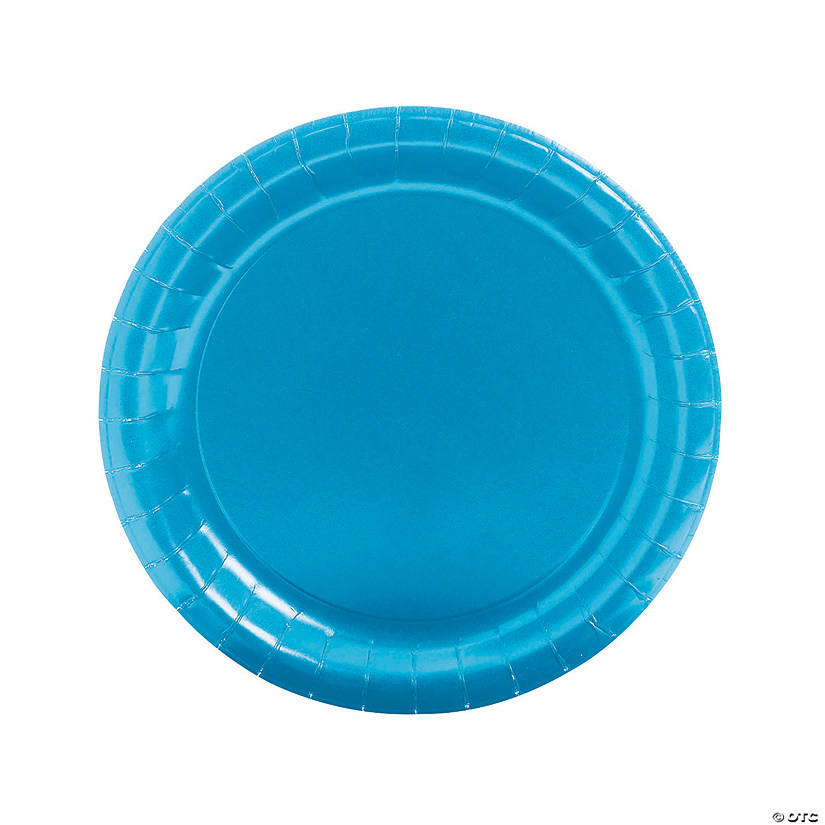 Turquoise Paper Dinner Plates 24 Ct. Oriental Trading