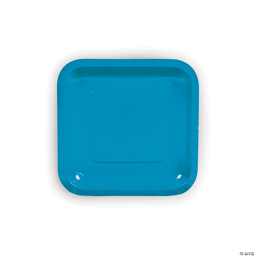 Turquoise Square Paper Dessert Plates 24 Ct. Oriental Trading
