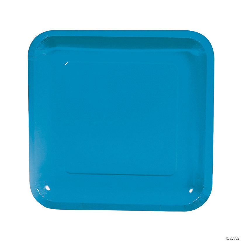 Turquoise Square Paper Dinner Plates 18 Ct. Oriental Trading