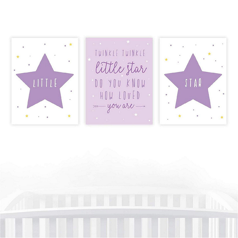 Twinkle Star Lavender Nursery 8.5x11in Image
