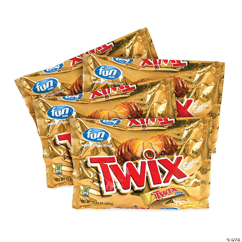 TWIX Caramel Fun-Size Candy, 10.83 oz, 4 Pack Image
