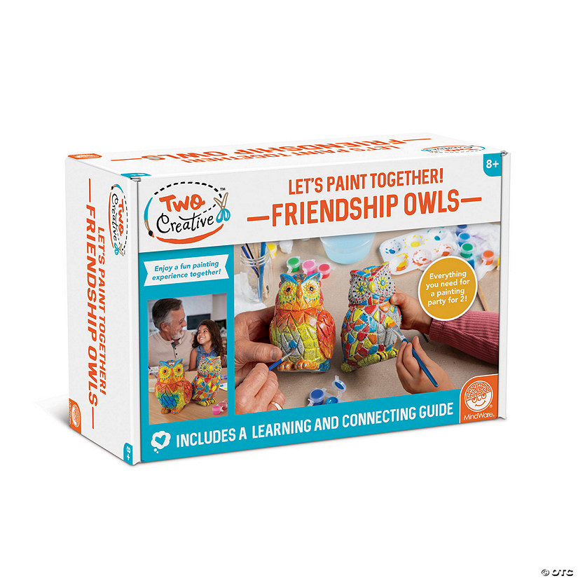 Two Creative Friendship Owls Stone D&#233;cor Painting Craft Kit for Two Image