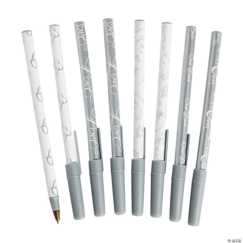 Two Hearts Stick Pens - 24 Pc. Image
