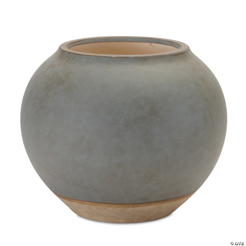 Two Tone Ceramic Vase 8.5"D X 7.5"H Image