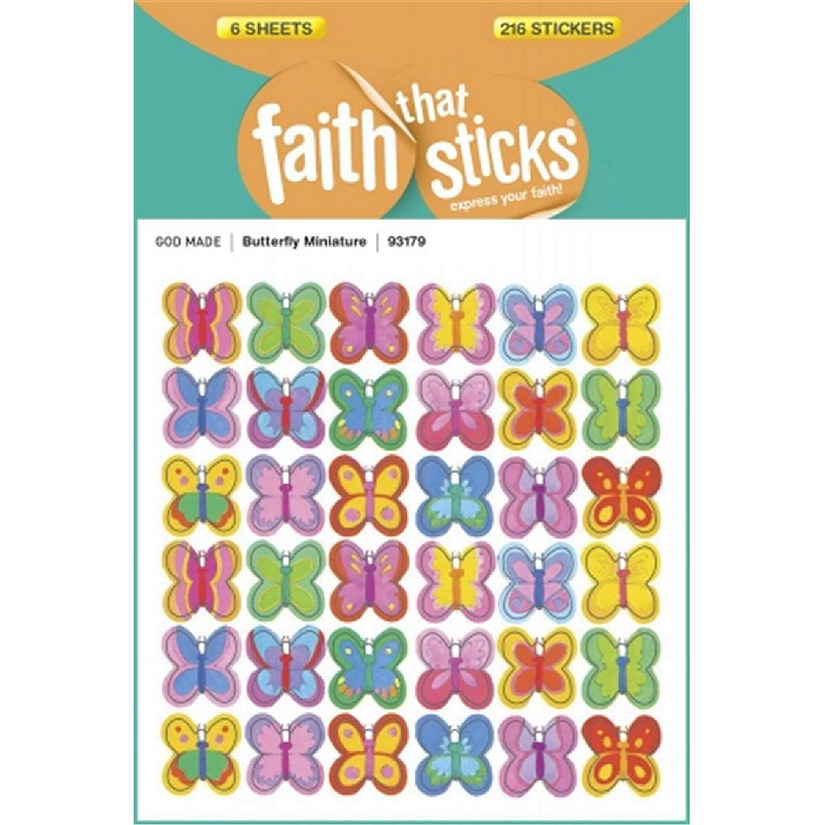 Tyndale House Publishers 10136X Sticker - Butterfly Miniatures - Faith That Sticks Image