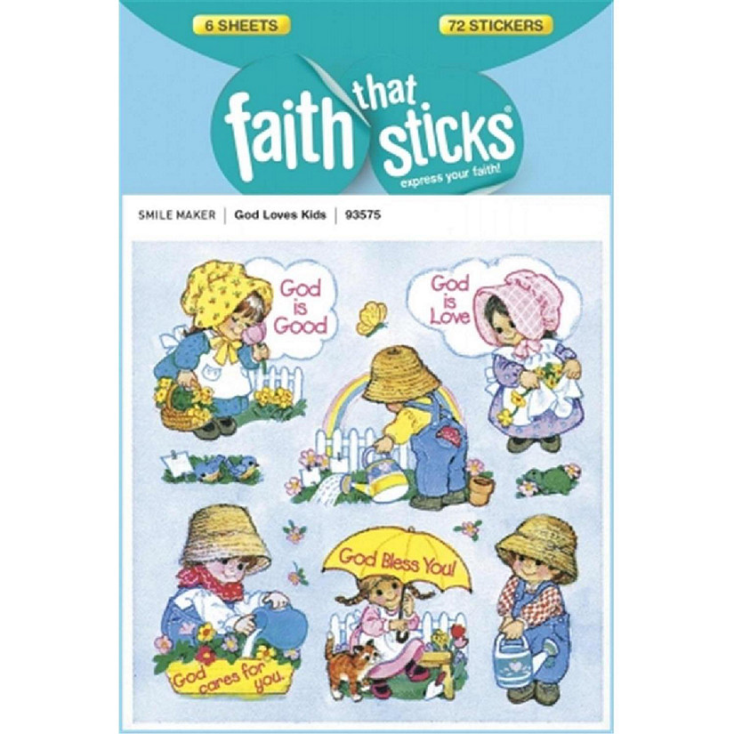 Tyndale House Publishers 10269X Sticker - God Loves Kids - Faith That Sticks Image