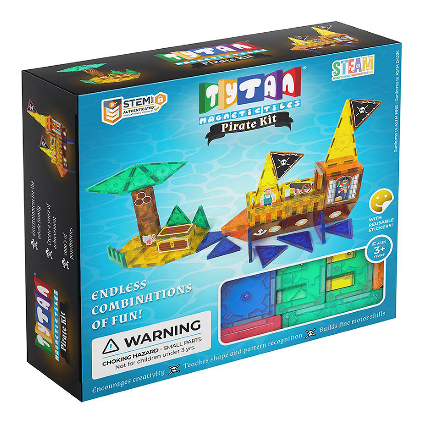 Tytan Toys Magnetic Tiles Pirate Ship Kit Image