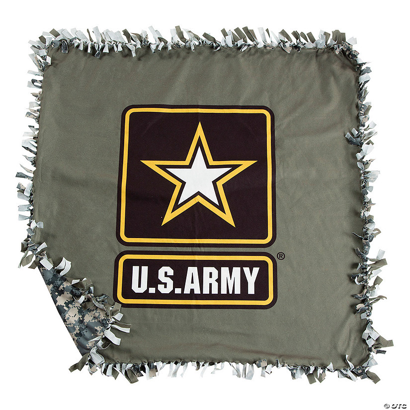 U.S. Army<sup>&#174;</sup> Fleece Tied Throw Craft Kit - Makes 1 Image