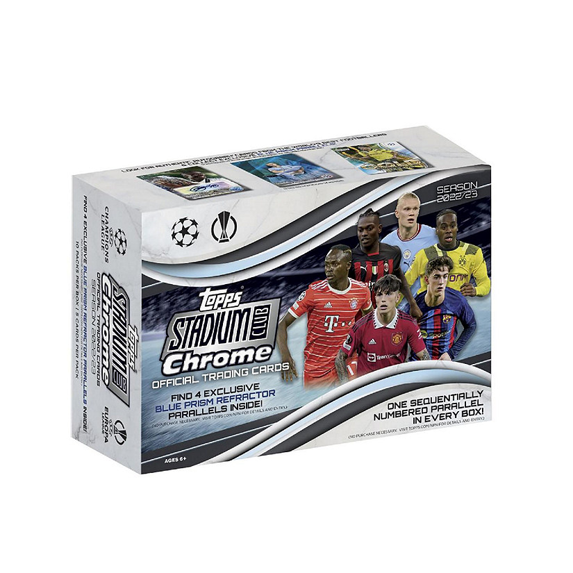 UEFA Club Competitions 2022/23 Topps Chrome Giant Box  10 Packs Per Box Image
