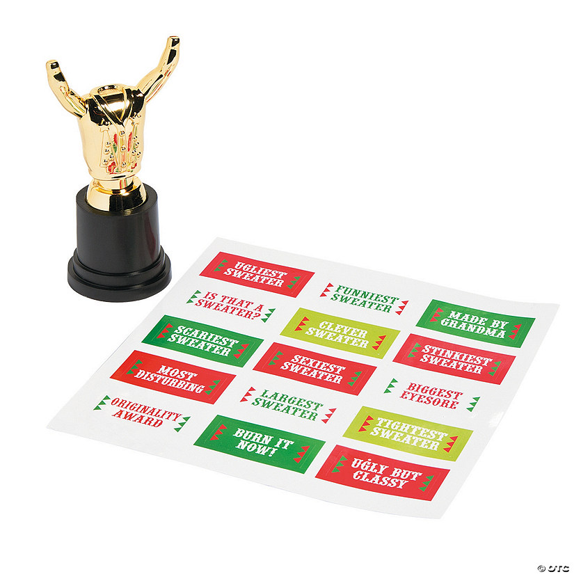 Ugly Sweater Costume Trophies - 12 Pc. Image