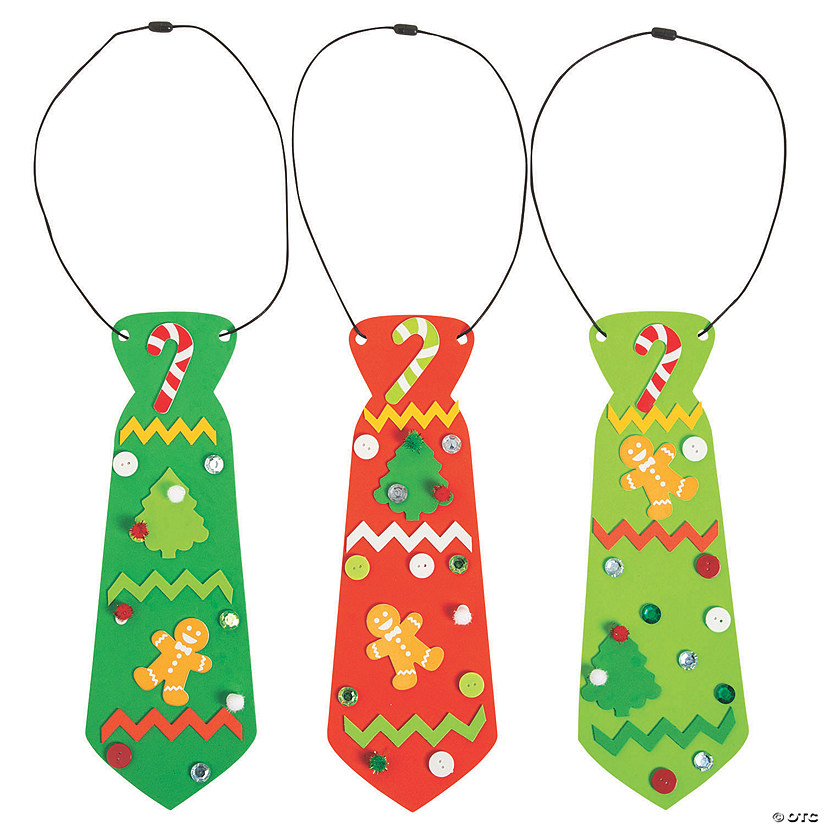 Ugly Sweater Tie Craft Kit - Makes 12 Image