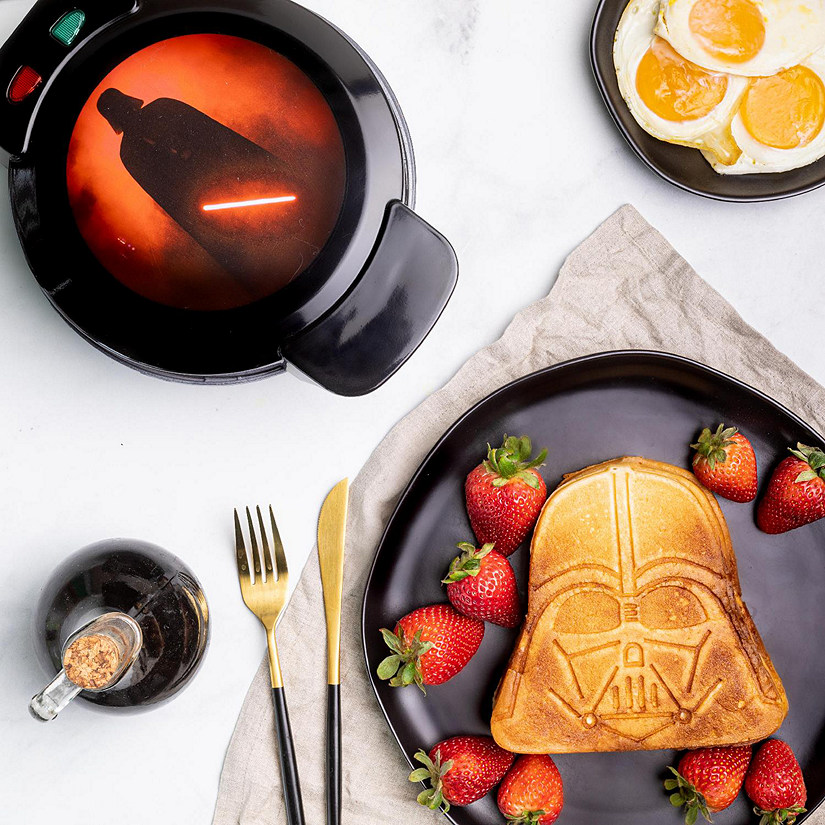 Uncanny Brands Darth Vader Waffle Maker- The Sith Lord On Your Waffles- Waffle Iron Image
