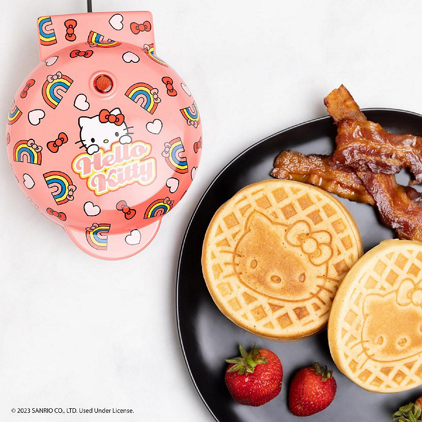 Uncanny Brands Hello Kitty Mini Waffle Maker - Cook With Your Favorite Kitty Character Image