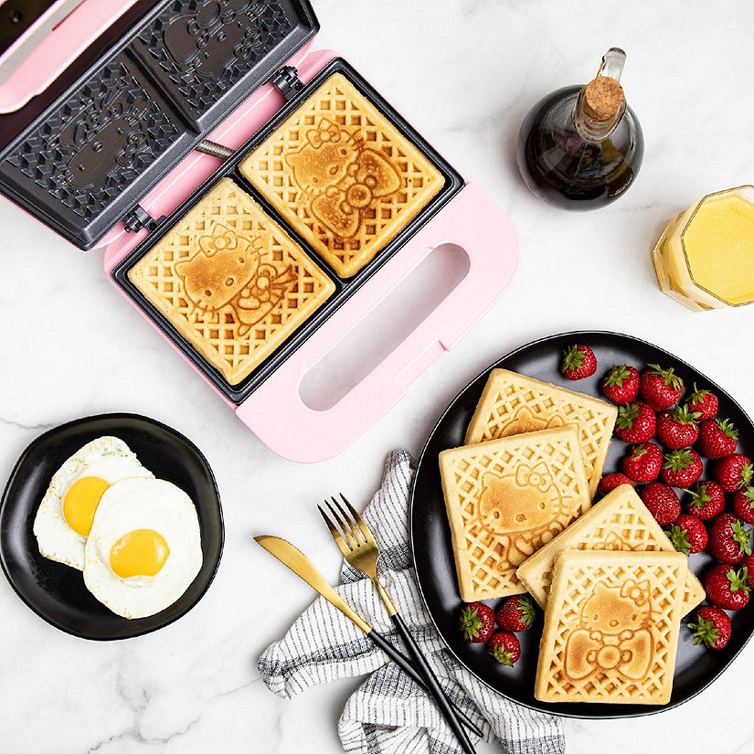 Uncanny Brands Hello Kitty Waffle Maker - Make Double Hello Kitty Waffles - &#160;Kitchen Appliance Image