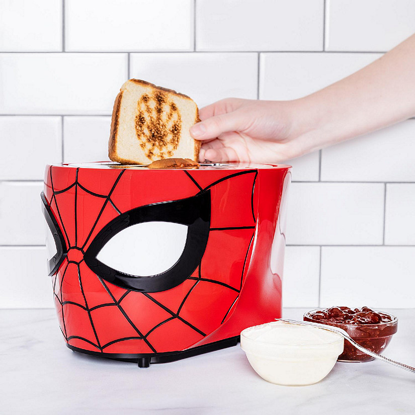 Uncanny Brands Marvel&#8217;s Spider-Man Deluxe Toaster &#8211; Toasts Spidey&#8217;s Mask On Your Bread Image