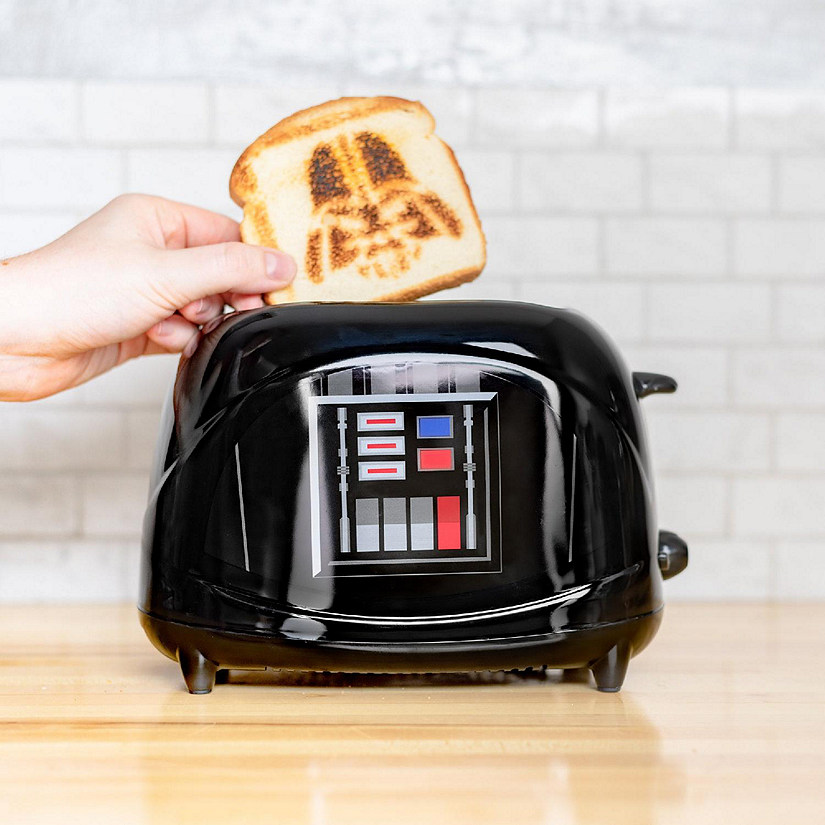 Uncanny Brands Star Wars Darth Vader 2-Slice Toaster- Vader's Icon Mask onto Your Toast Image