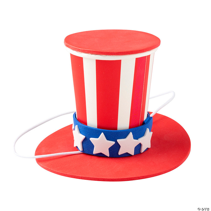 Uncle Sam Hat Craft Kit - Makes 6 Image