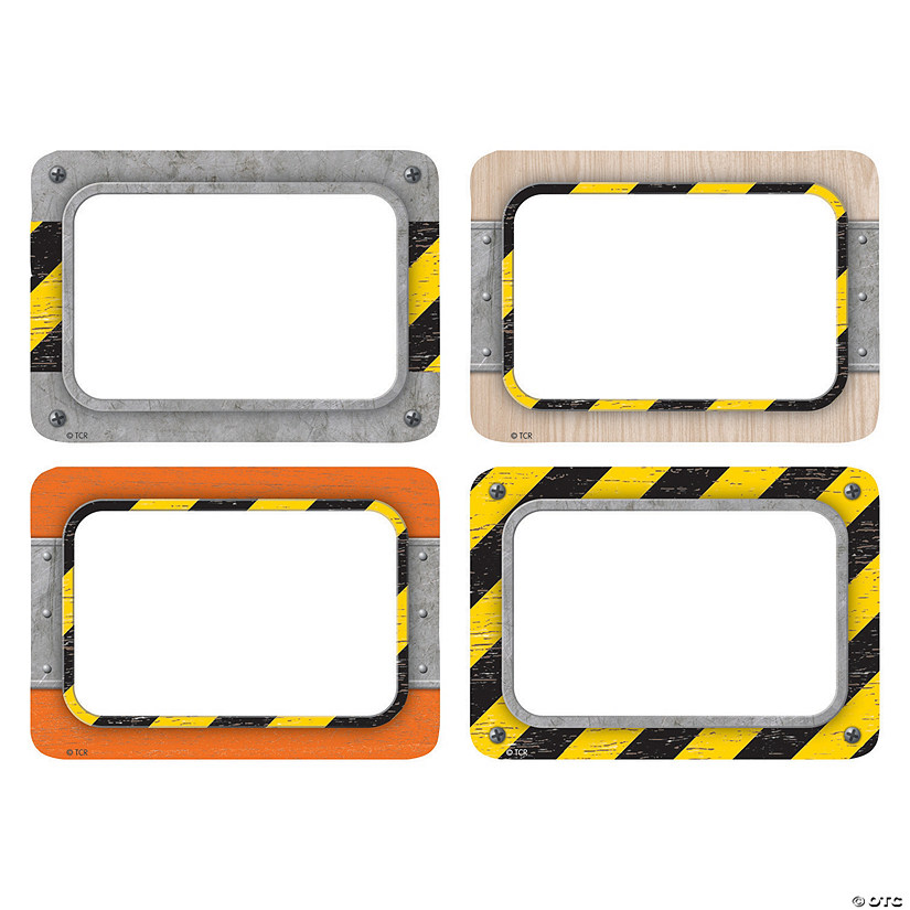Under Construction Name Tags/Labels 36 Pc.