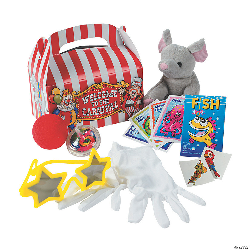 Under-The-Big-Top Pre-Filled Carnival Favor Boxes - 8 Ct. Image