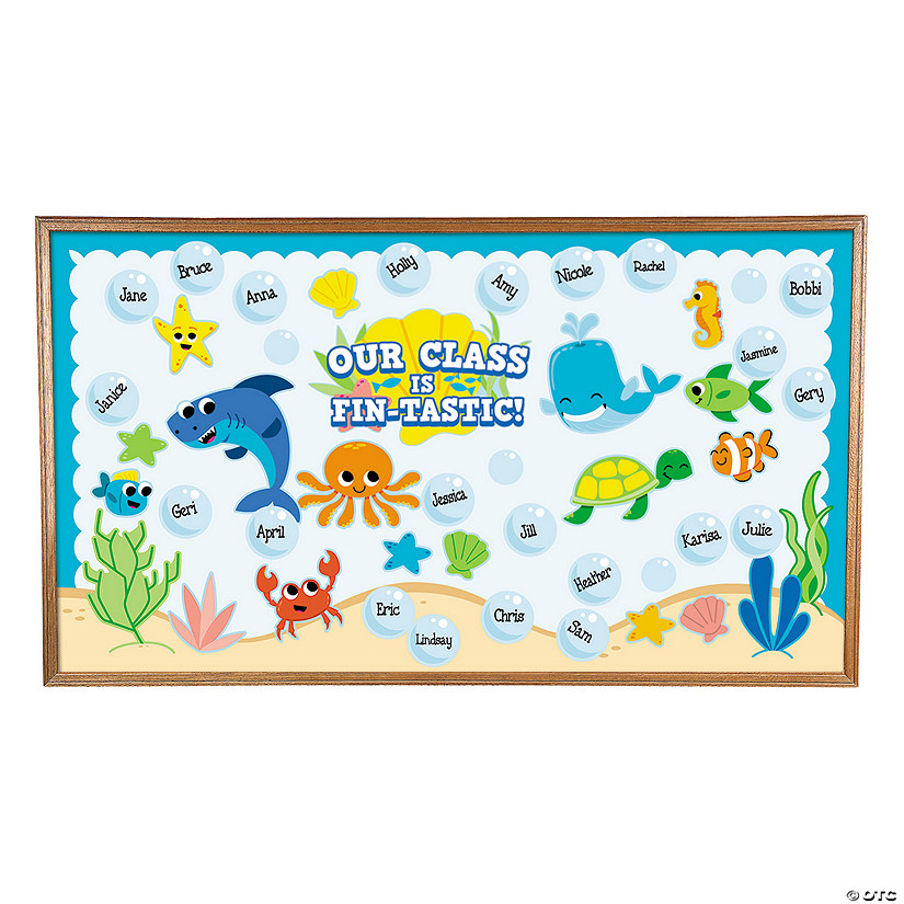 Under the Sea Cardstock Bulletin Board Decorating Set - 71 Pc. Image