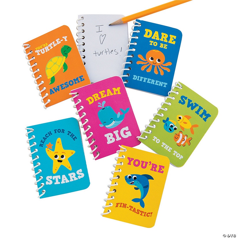 Under the Sea Mini Spiral Notepads - 24 Pc. Image