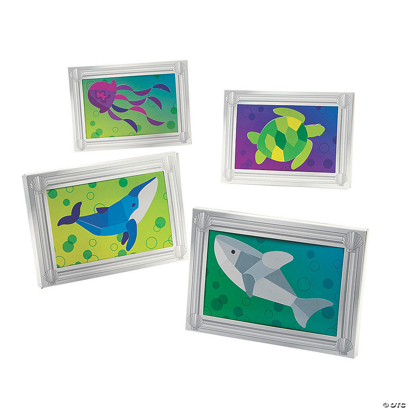 Under the Sea Mosaic Sticker Scene in Frame Craft Kit - Makes 12 Image