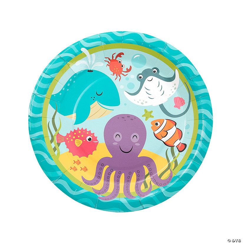Under the Sea Party Paper Dinner Plates - 8 Ct. Image