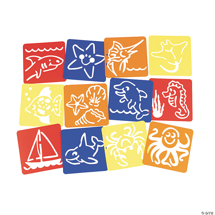 Under the Sea Stencils - 12 Pc. Image