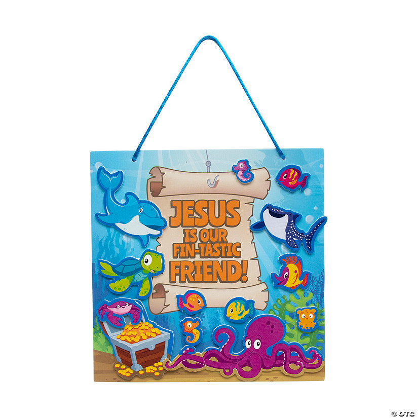 Under the Sea VBS Jesus is a Fin-tastic Friend Craft Kit - Makes 12 Image