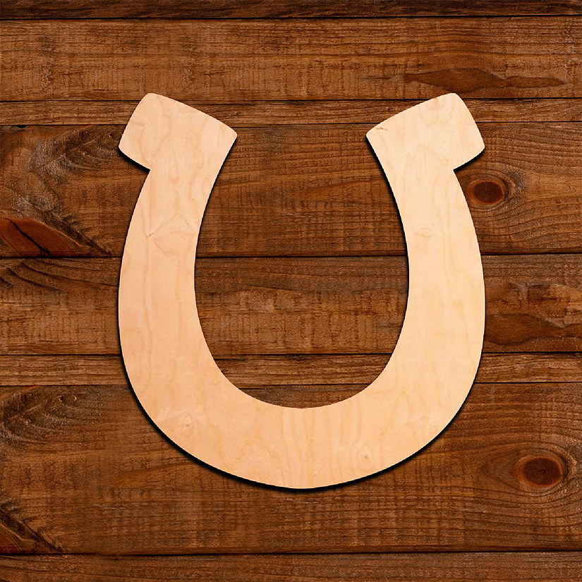 Unfinished Wood Co Laser Seasonal Horseshoe 10pc