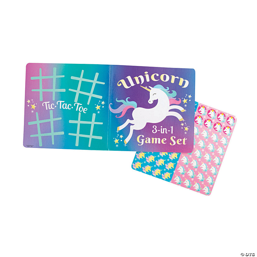 Unicorn 3-in-1 Game Sets - 12 Pc. Image