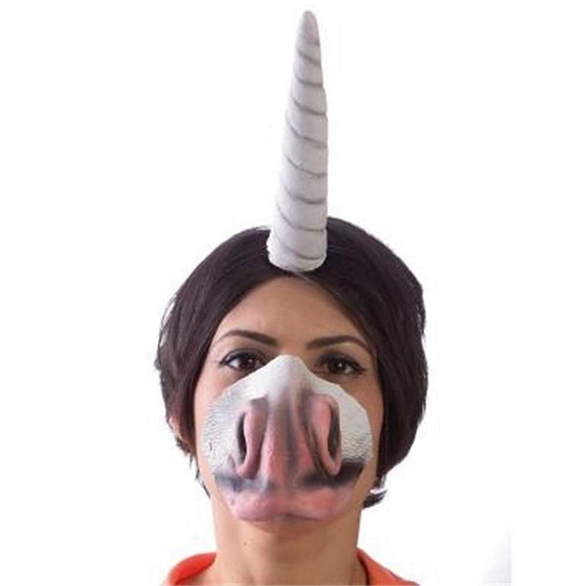 Unicorn Adult Costume Horn Headband & Nose Set Image