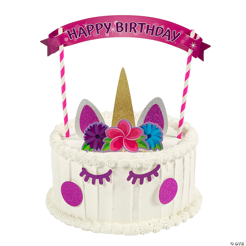 Unicorn Birthday Cake Decorating Kit  Image