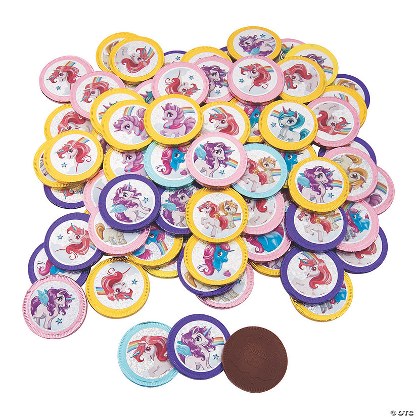 Unicorn Chocolate Coins Oriental Trading