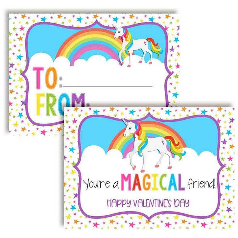 Unicorn Classroom Valentines 30pc. by AmandaCreation Image