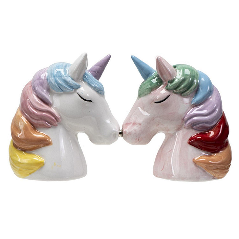 Unicorn Magnetic Ceramic Salt and Pepper Shaker Set Image