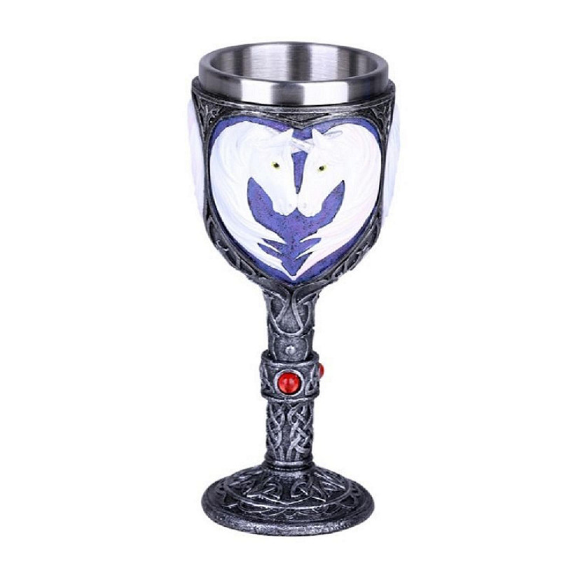 Unicorn Pair Goblet Chalice Wine Cup New Image