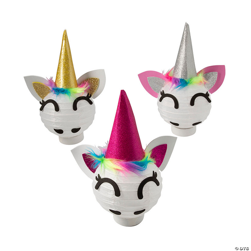 Unicorn Paper Lantern Craft Kit - Makes 12 Image