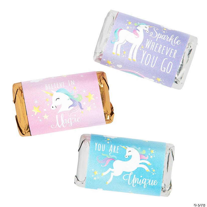 Unicorn Party Mini Candy Bar Labels - 30 Pc. Image