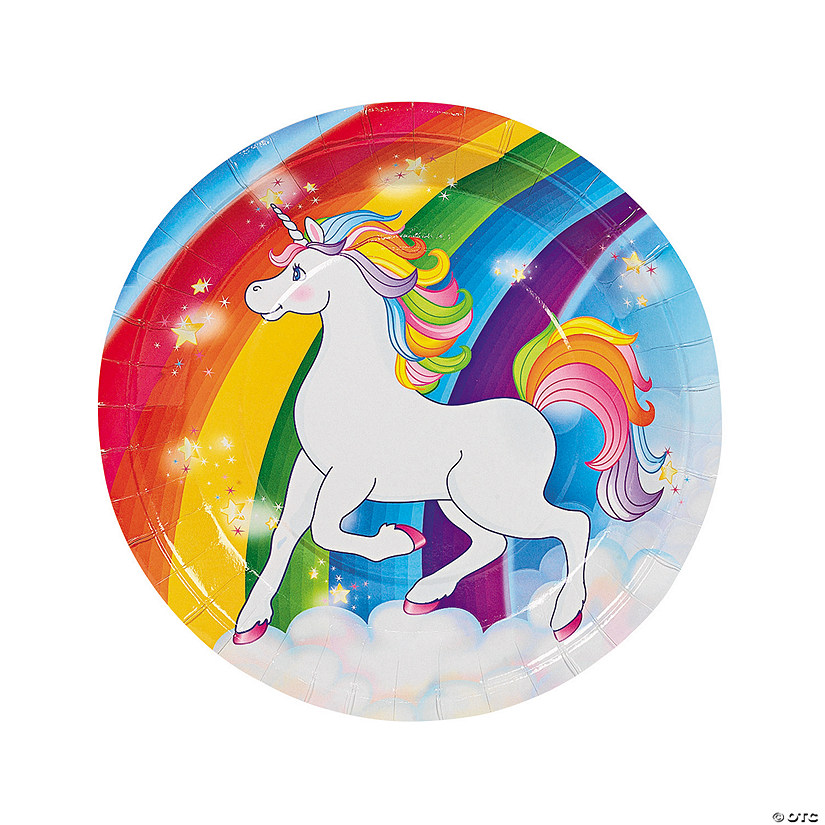 Unicorn Party Paper Dinner Plates - 8 Ct. Image